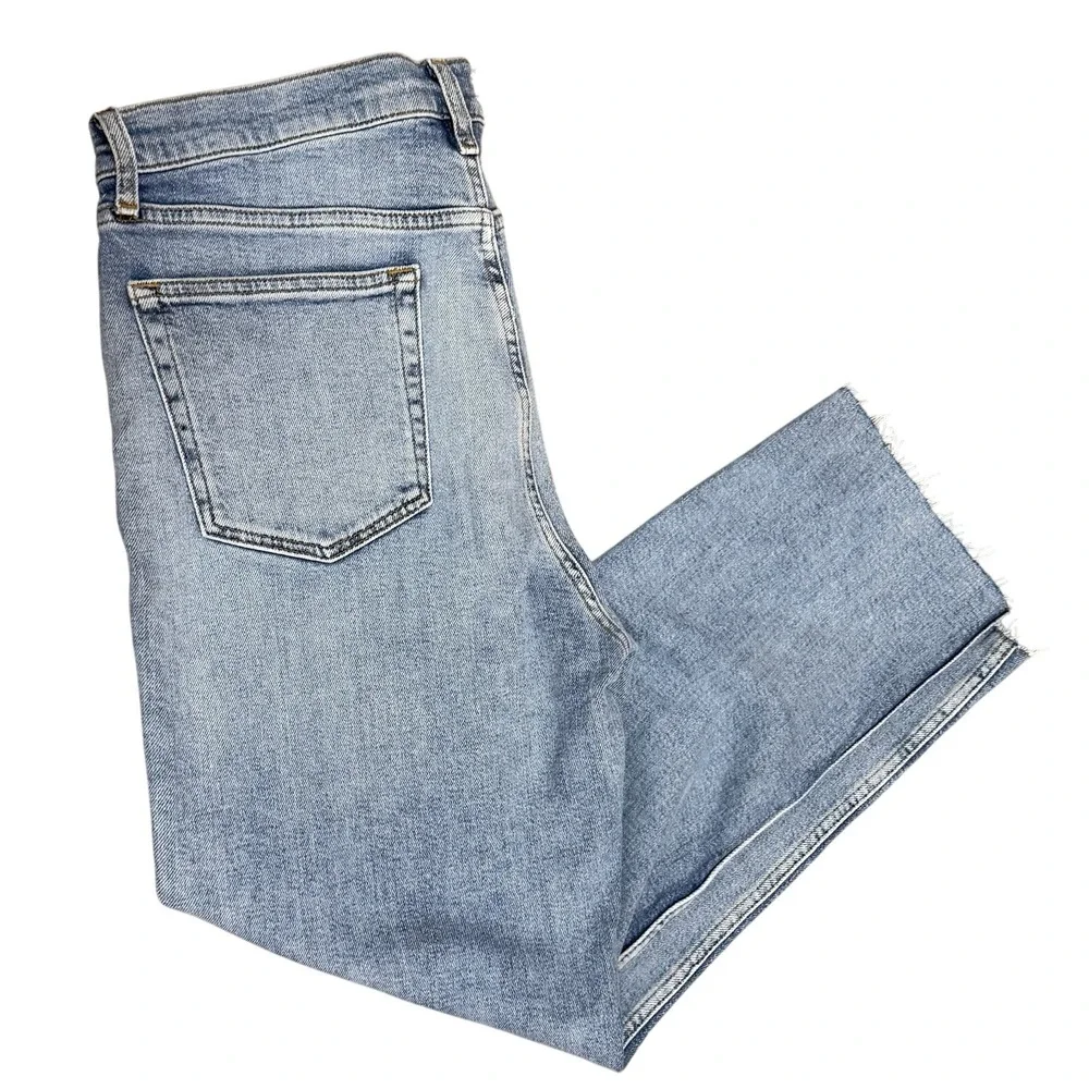 Re/done Jeans‎ Womens Straight High Rise 70s Stove Pipe 32 x 27 Ankle Button Fly